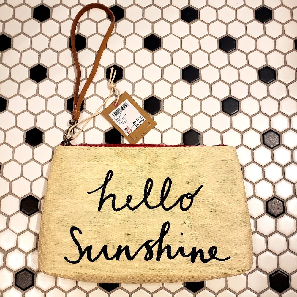 Joules Cream Paper Clutch